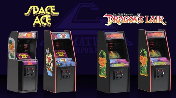 New Wave Toys Reveals New Space Ace & Dragon's Lair Mini Arcades