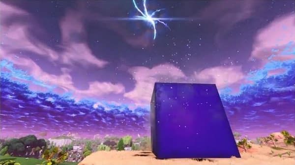 A Transparent Purple Cube Has Appeared in Fortnite