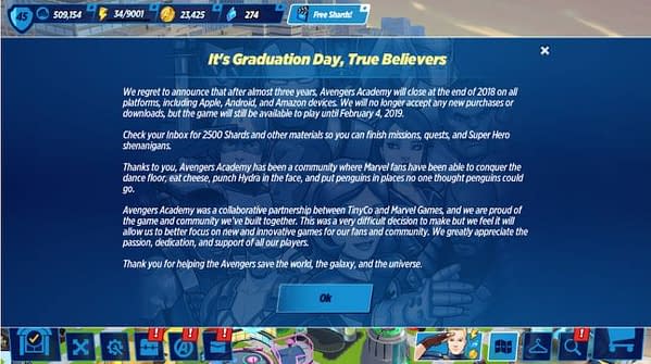 Marvel Avengers Academy is Getting Shut Down in 2019