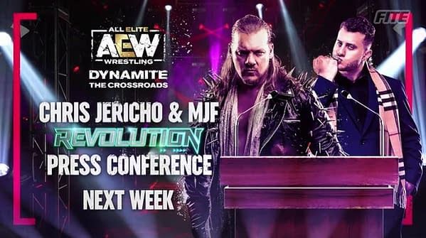 Chris Jericho and MJF will hold a press conference with the wrestling press on Dynamite next week? Oh please let us get an invite to that!