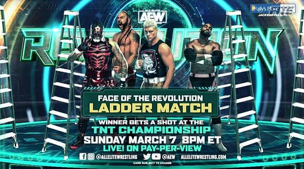 Lance Archer joins Penta El Zero M, Scorpio Sky, and Cody Rhodes in the Face of the Revolution Ladder Match, with the winner getting a shot at the TNT Championship held by Darby Allin.