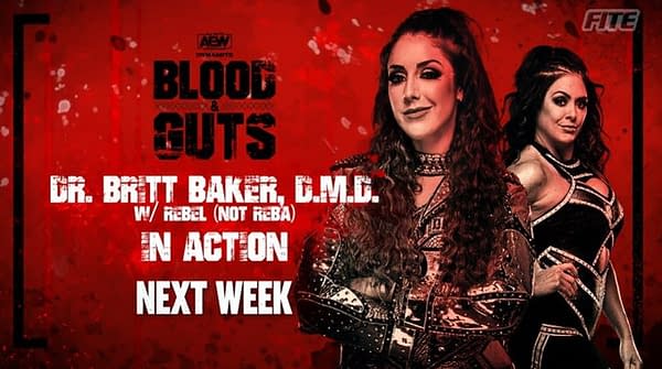 Dr. Britt Baker D.M.D. will be in action on AEW Dynamite next week. Baker has risen through the ranks to become the number one contender for Hikaru Shida's AEW Women's Championship.