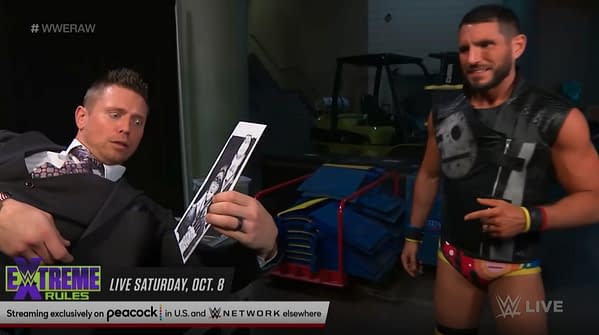 Johnny Gargano finds The Miz after a Dexter Lumis attack on WWE Raw