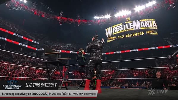Seth Rollins rocks Big Red Boots on Miz TV on WWE Raw