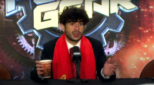 Billionaire AEW owner Tony Khan explains to reporters at the AEW Full Gear media scrum how he granted London Swifties extra dates on the Taylor Swift Eras Tour.