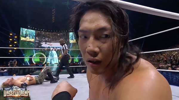 Konosuke Takeshita competes at AEW WrestleDream