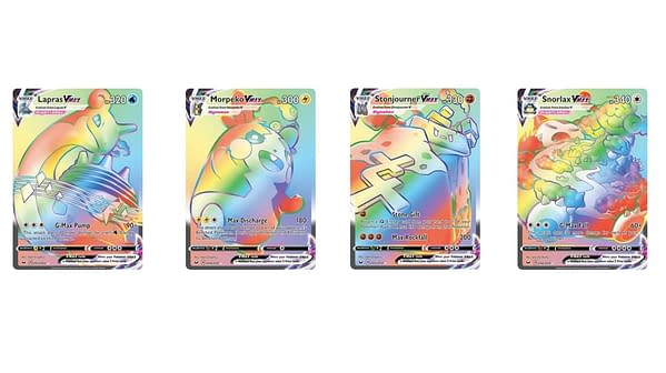 The Rainbow Rare Cards of Sword & Shield. Credit: Pokémon TCG
