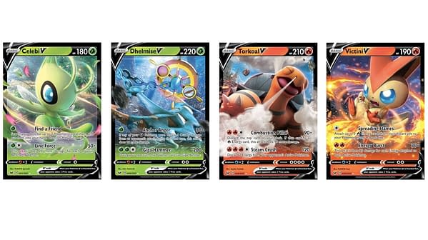 The Pokémon V Cards of Sword & Shield. Credit: Pokémon TCG