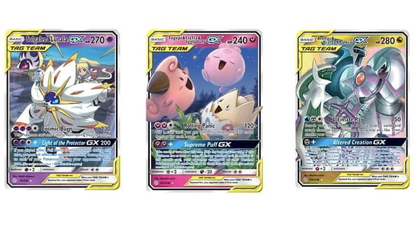 Tag Team GX Pokémon Cards of Cosmic Eclipse. Credit: Pokémon TCG