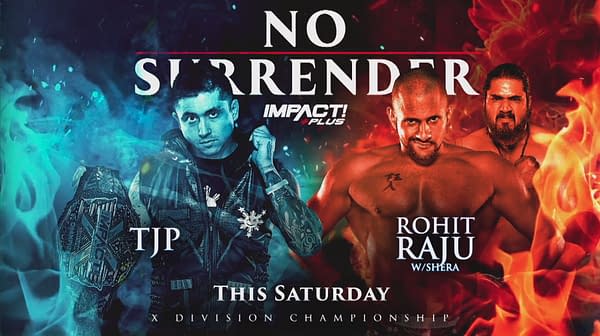 Match graphic for TJP vs. Rohit Raju at Impact Wrestling No Surrender