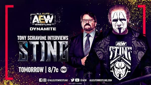 Tony Schiavone will interview Sting again on AEW Dynamite this week