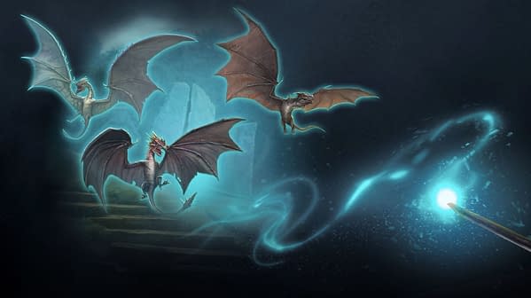 Ancient Dragons in Harry Potter: Wizards Unite. Credit: Niantic