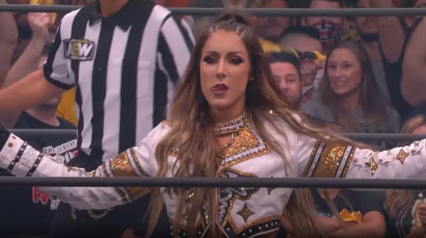 Britt Baker soaks in the adoration of the Pittsburgh crowd on AEW Rampage