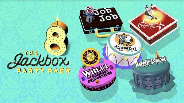 An all-new set of games to play with friends, near or far! Courtesy of Jackbox Games.