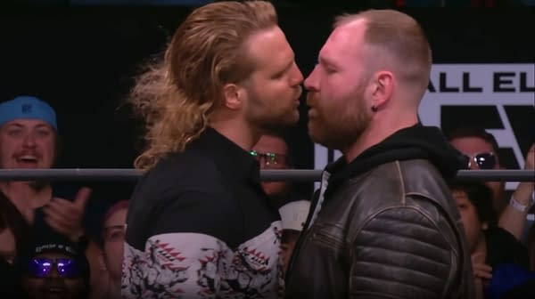 Hangman Adam Page gets in Jon Moxley's face on AEW Dynamite.