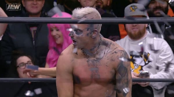 Darby Allin celebrates winning the TNT Championship for the second time on AEW Dynamite