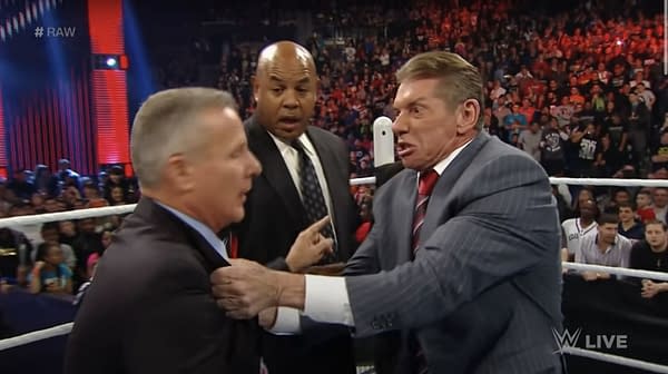 Vince McMahon appears on WWE Raw.