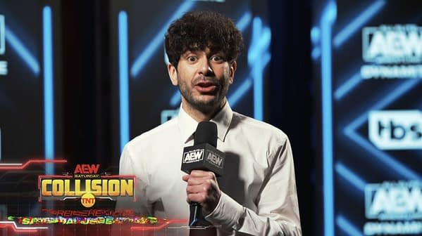 Tony Khan appears on AEW Dynamite to gloat about AEW Collision