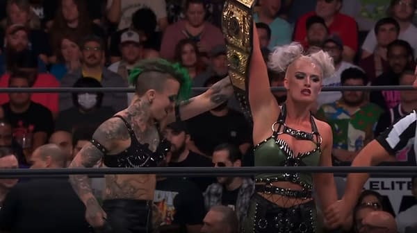 Toni Storm appears on AEW Dynamite with Ruby Soho