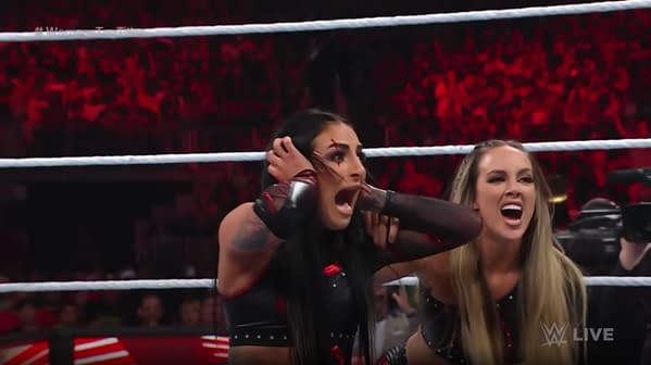 Sonya Deville and Chelsea Green celebrate an unexpected victory on WWE Raw