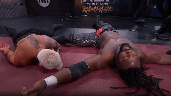 Darby Allin and Swerve Strickland appear on AEW Rampage