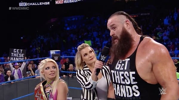 Alexa Bliss and Braun Strowman, Sitting in a Tree, K-I-S-S-I-N-G?