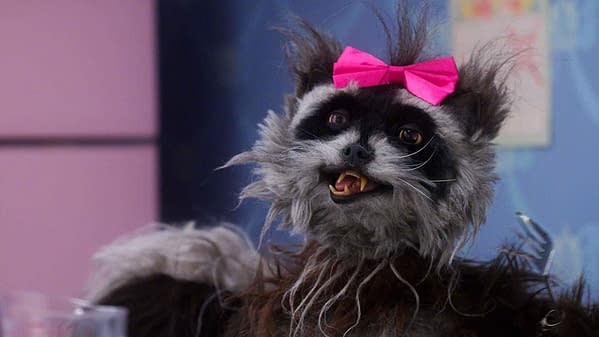 Happy Holidays from Rose the Taxidermy Raccoon-Fork-Hand-Skunk