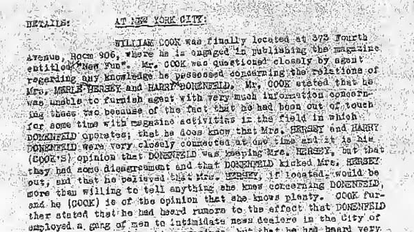 Harry Donenfeld's FBI File.