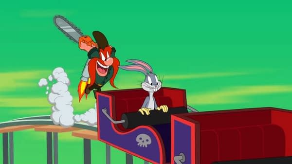 Yosemite Sam's not amused by Bugs Bunny in Looney Tunes Cartoons, courtesy of HBO Max.