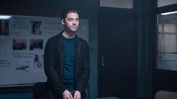 Tom Payne as Bright in the season finale of Prodigal Son, courtesy of FOX.