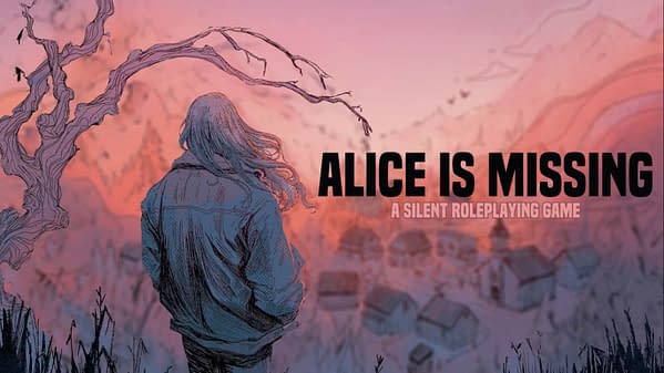 The header for Alice Is Missing, a "silent role-playing game," by Hunters Entertainment.