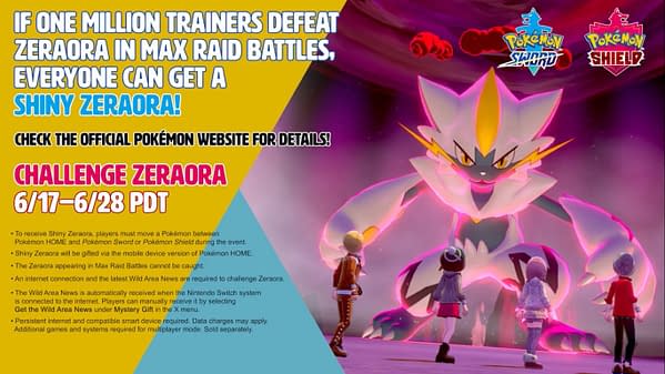 Detailed information about the Zeraora Raid Battles in Pokémon Sword and Pokémon Shield.