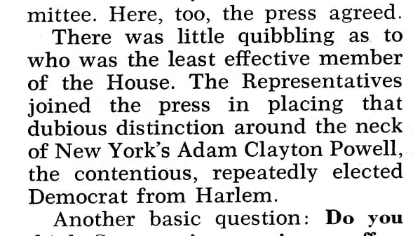 Pageant Magazine, Nov 1964, passage on Adam Clayton Powell.
