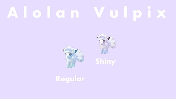 An Alolan Vulpix regular and Shiny comparison. Credit: Niantic