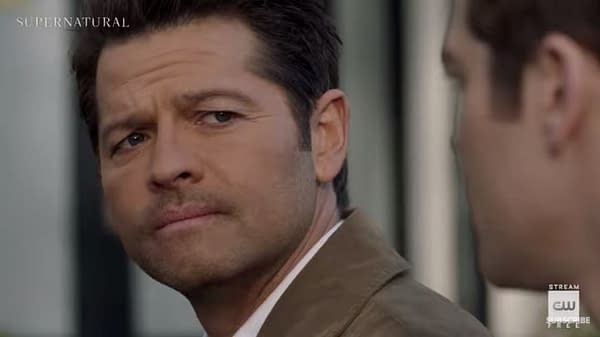 Supernatural -- "Despair" -- Image Number: SN1518A_0461r.jpg -- Pictured (L-R): Misha Collins as Castiel -- Photo: Colin Bentley/The CW -- © 2020 The CW Network, LLC. All Rights Reserved.