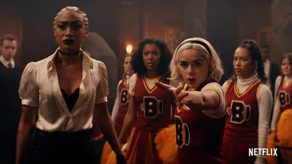 Chilling Adventures of Sabrina posted bloopers from Parts 3 & 4. (Image: Netflix screencap)