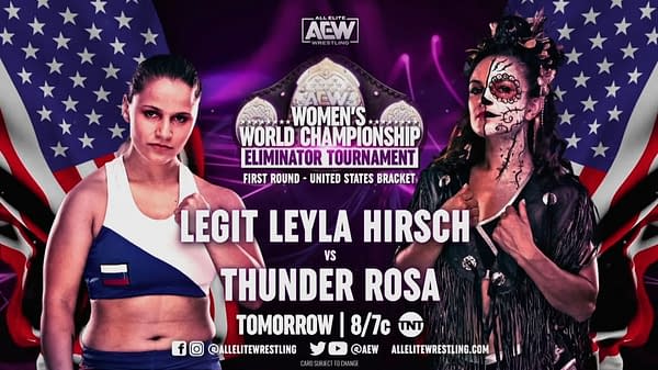 Leyla Hirsch will take on Thunder Rosa in the first match of the American side of the Women's Championship Eliminator Tourbament