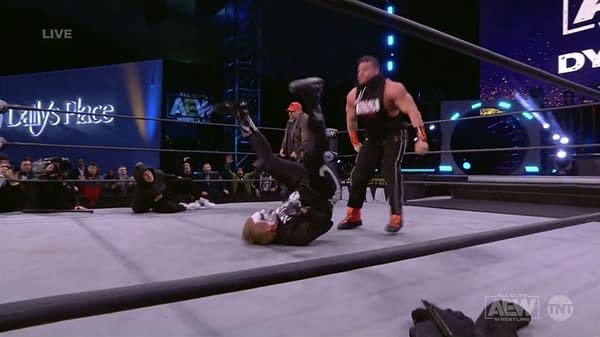The Stinger takes a powerbomb from Brian Cage on AEW Dynamite. Seth Rollins, eat your heart out, comrade! Haw haw haw haw!