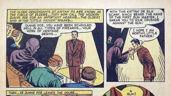 Clue Comics #10 featuring the Gun Master (Hillman Periodicals, 1946).