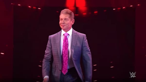 Embattled Vince McMahon appears on WWE Smackdown to the delight of the crowd amidst a sexual misconduct scandal in 2022. [Screencap]