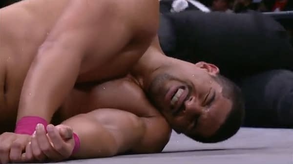 Anthony Bowens suffers after losing the Tag Team Championships on AEW Dynamite