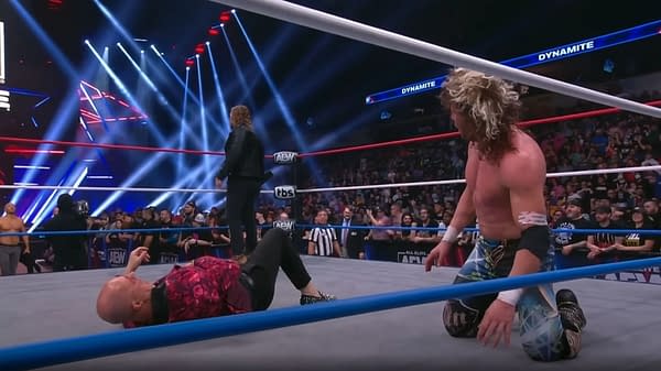 Hangman Adam Page, Don Callis, and Kenny Omega appear on AEW Dynamite