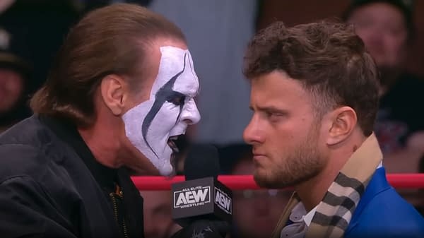 Sting informs MJF it's Showtime on AEW Dynamite.