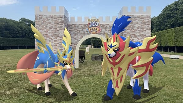Zacian and Zamazenta in Pokémon GO. Credit: Niantic