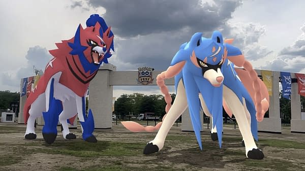 Zacian and Zamazenta in Pokémon GO. Credit: Niantic