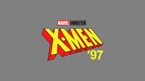 A colorful logo for the animated series 'X-Men '97', featuring bold, stylized letters in red and yellow, with 'MARVEL ANIMATION' above it.