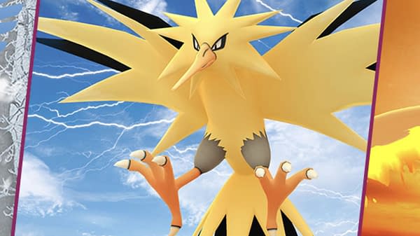 Zapdos in Pokémon GO. Credit: Niantic Zapdos in Pokémon GO. Credit: Niantic