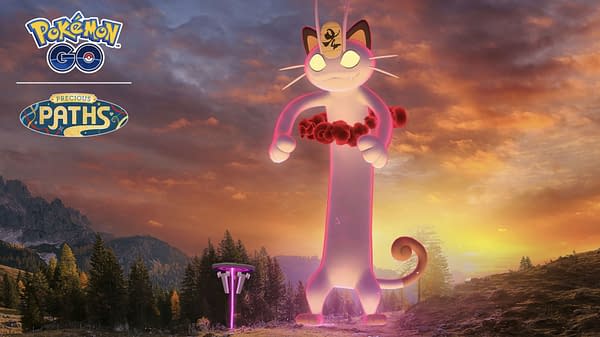 Gigantamax Meowth in Pokémon GO. Credit: Niantic Gigantamax Meowth in Pokémon GO. Credit: Niantic