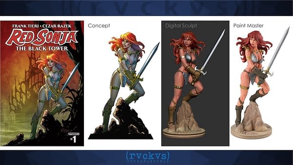 Amanda Conner-Designed Red Sonja Statues From Dynamite