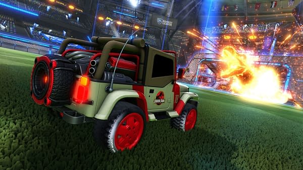 Rocket League Shows Off More of the Jurassic World Car Pack